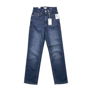 Good American Good Icon Straight Jeans Womens 00 24 High Rise Medium Wash NWT